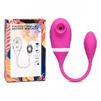 Clitoral Sucking Vibrator with Vibrating Egg Silicone 10 Function PINK